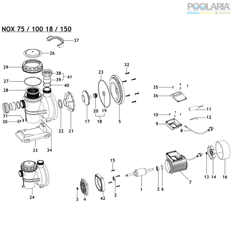 Recambios bomba ESPA NOX 75/100/150