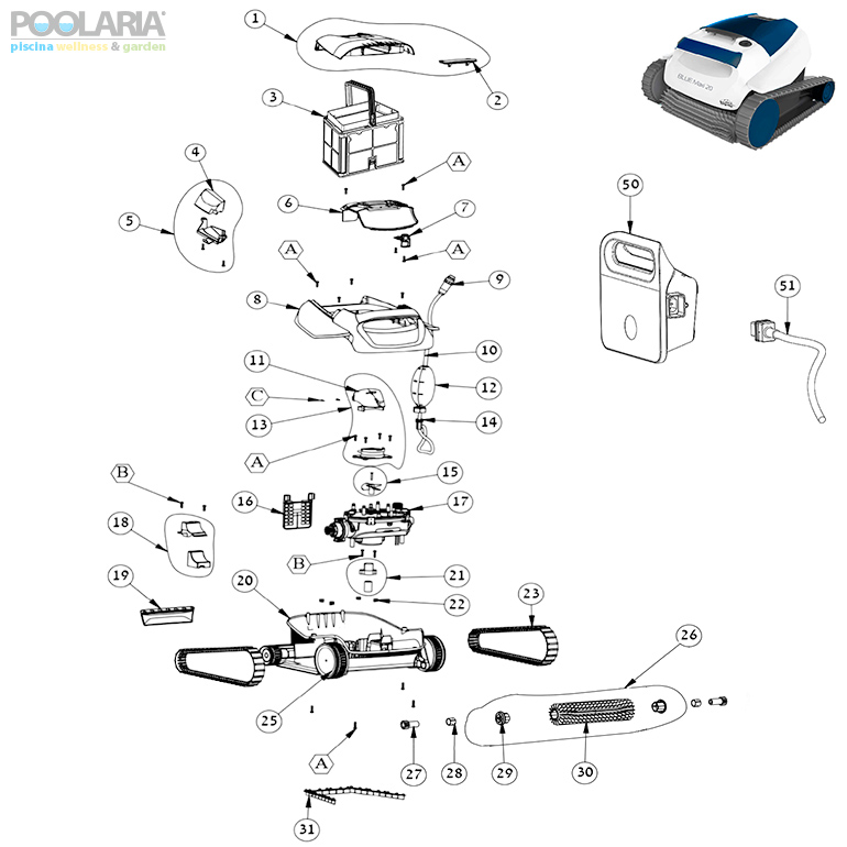 Recambios Dolphin Blue Maxi 20