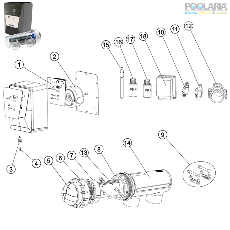 Recambios clorador salino AstralPool E-Next pH