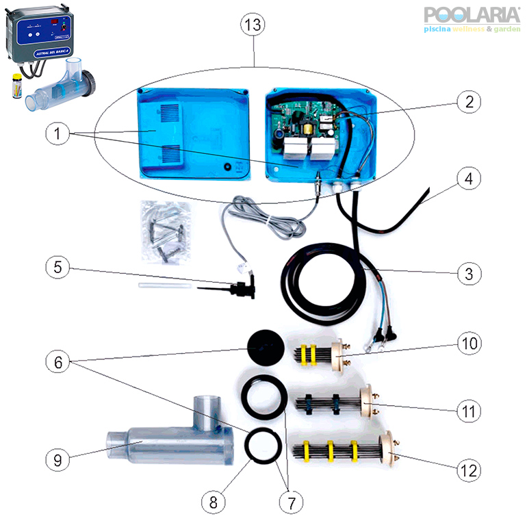 Recambios clorador salino Astral Sel Basic AstralPool