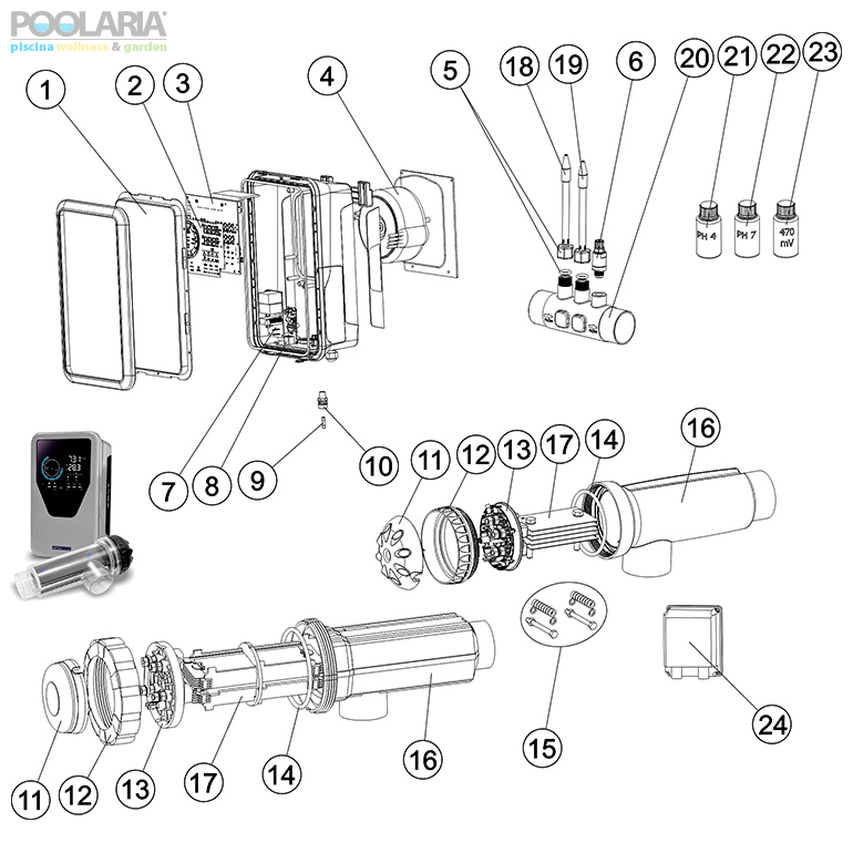 Recambios clorador salino AstralPool Smart Next ORP