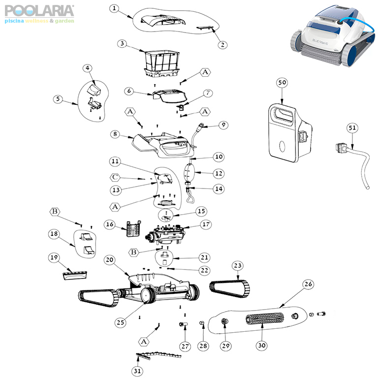 Recambios Dolphin Blue Maxi 10