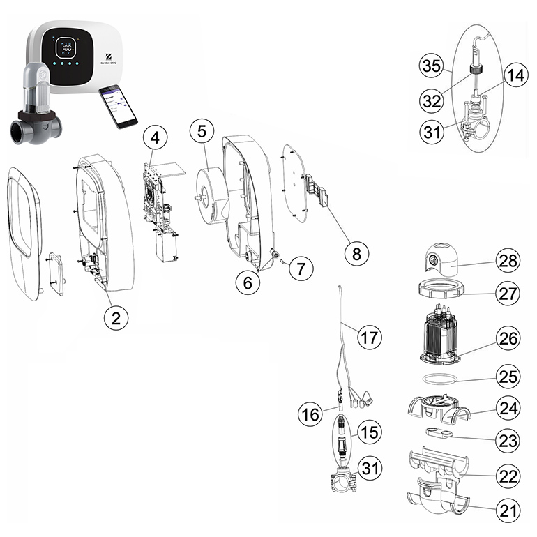 Recambios Zodiac GenSalt OE iQ