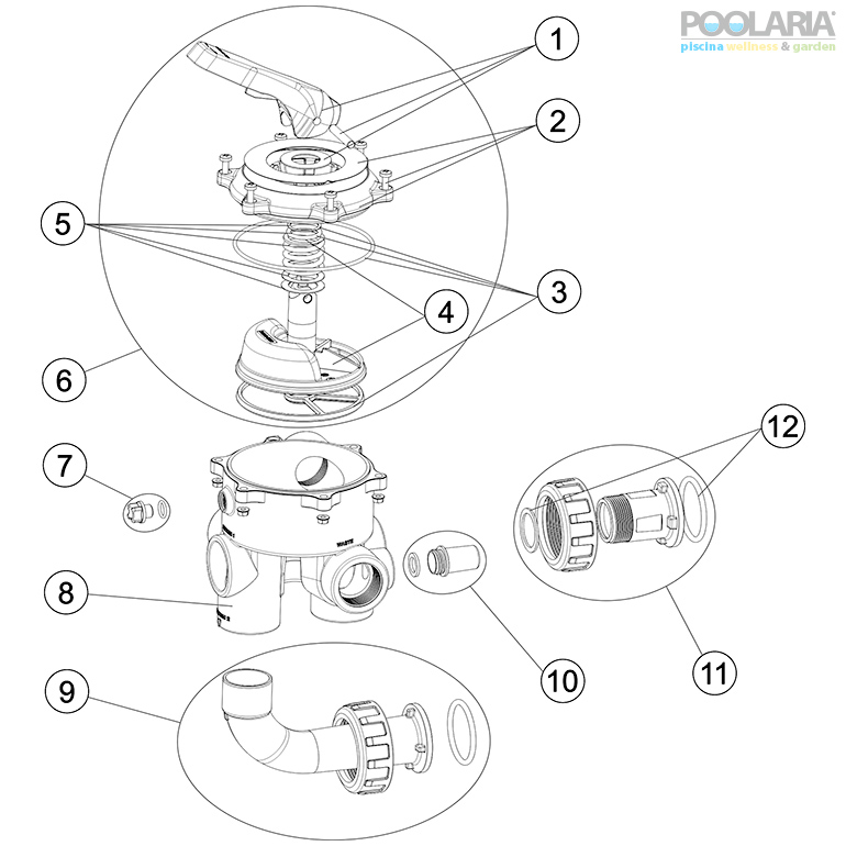 Recambios válvula selectora Classic Plus 1½