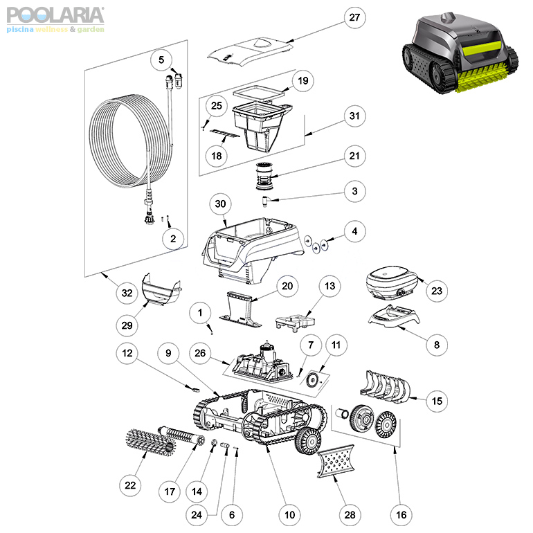 Recambios Zodiac Sweepy SWY 3520