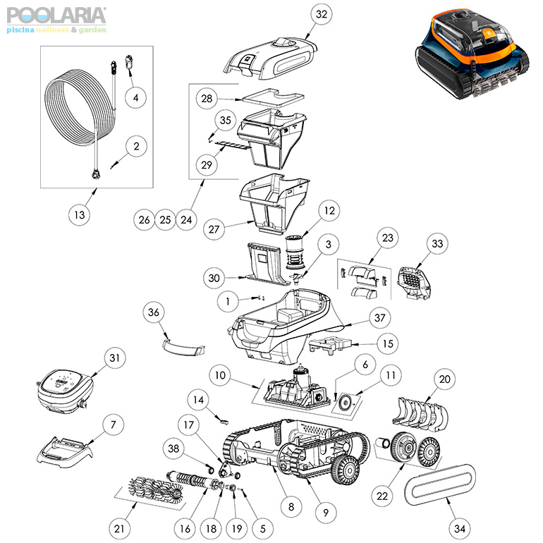 Recambios Zodiac XA 2095