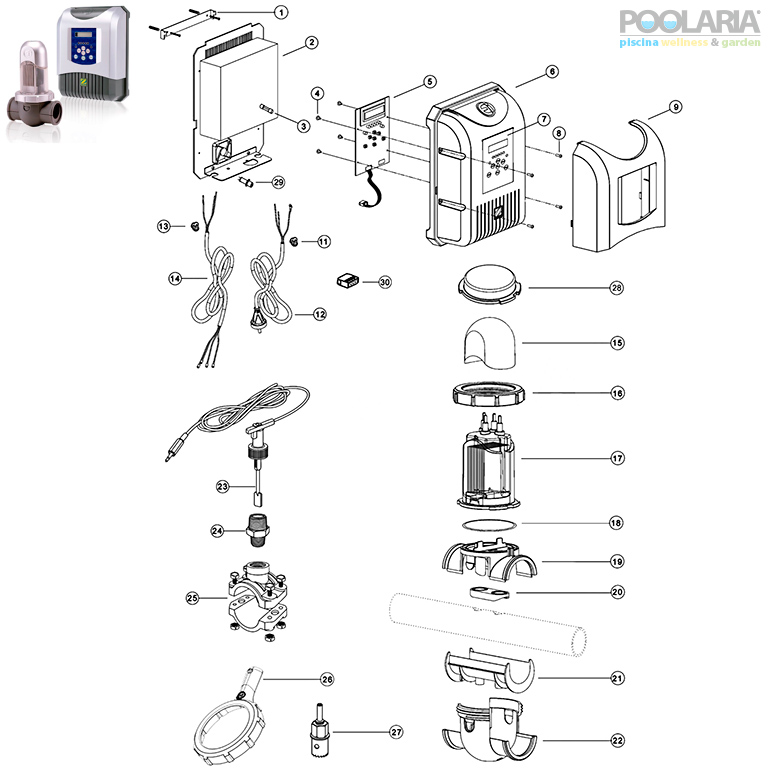 Recambios clorador salino Zodiac Ei