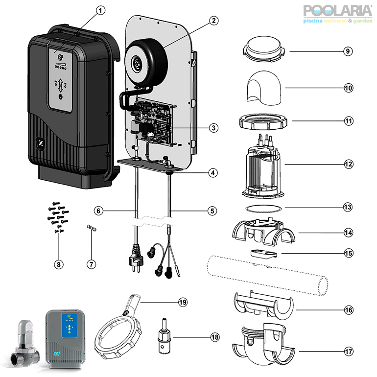 Recambios clorador salino Zodiac Ei²