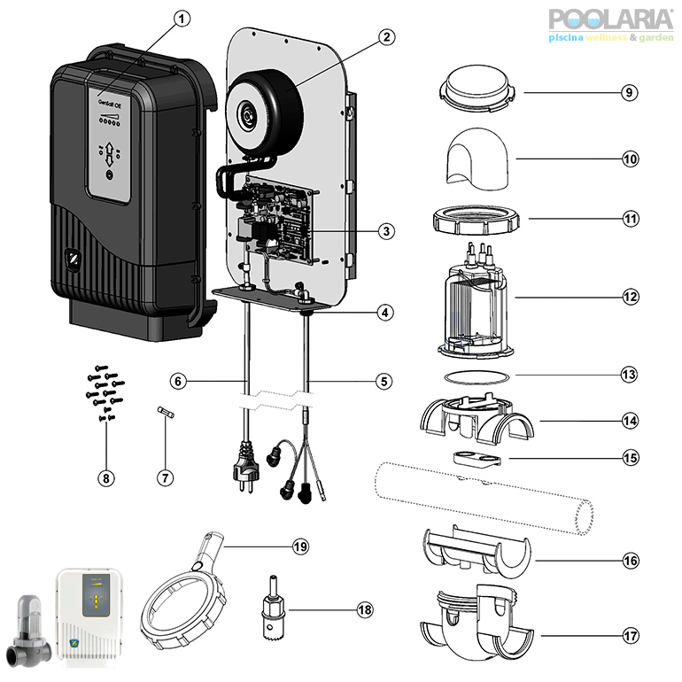 Recambios clorador salino Zodiac GenSalt OE