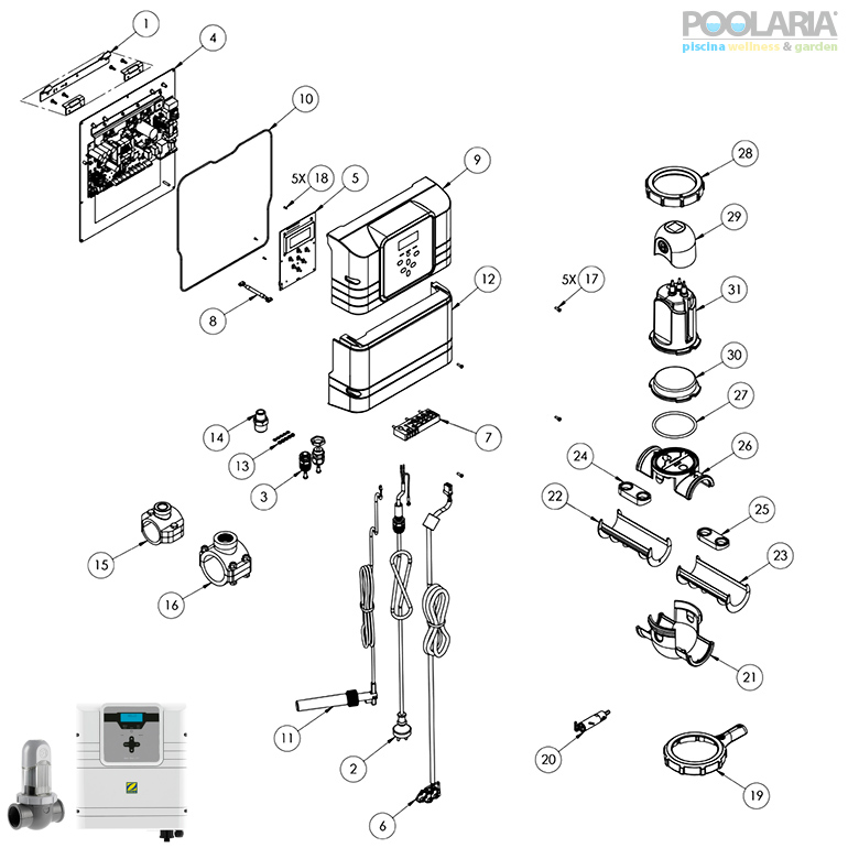 Recambios clorador salino Zodiac GenSalt OT