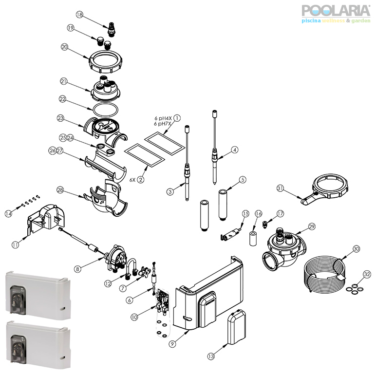 Recambios módulos Zodiac pH Link y Dual Link