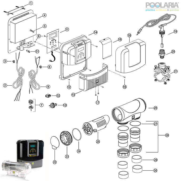 Recambios clorador salino Zodiac TRi Expert