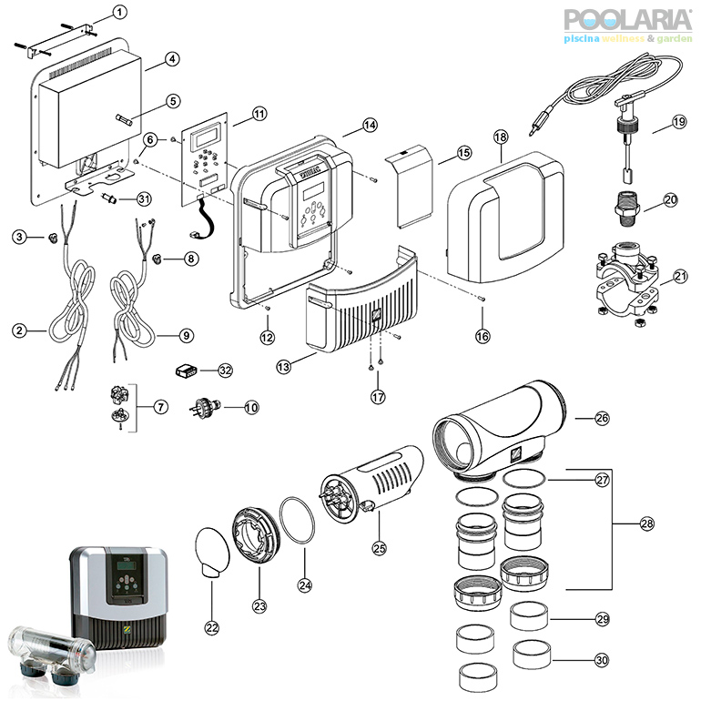 Recambios clorador salino Zodiac TRi